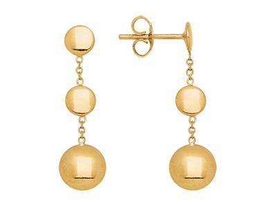 Ohrringe Pastilles 25 Mm, 18k Gelbgold