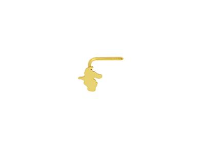 Percing Nase Karte Martinqiue 5 Mm, Schaft Winkel, Gelbgold 18k - Standard Bild - 1