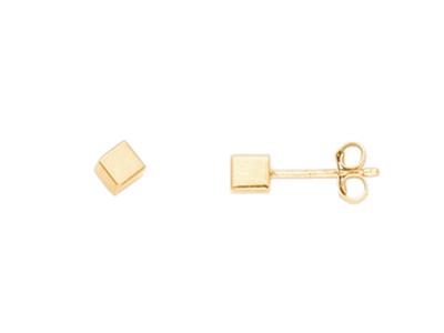 Ohrringe-Cube-3-Mm,-18k-Gelbgold