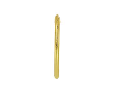 Creolen Hohlrohr 2 Mm, Innendurchmesser 14 Mm, Gelbgold 18k - Standard Bild - 3