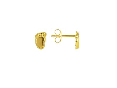 Babyfoot-ohrringe 6 Mm, 18k Gelbgold