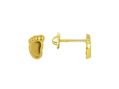 Babyfoot-ohrringe 6 Mm, 18k Gelbgold