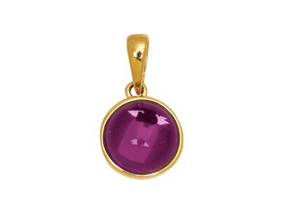 Amethyst-cabochon-anhänger 1,32ct, 18k Gelbgold