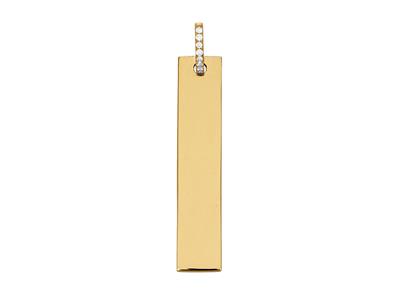 Anhänger Barre, Diamanten 0,04ct, 18k Gelbgold