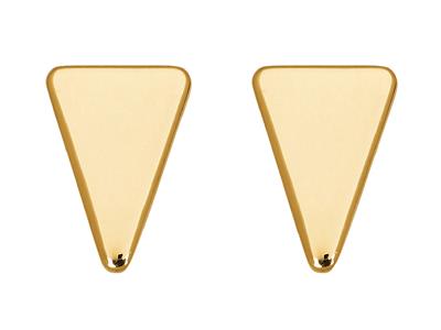 Dreieckige Ohrringe 12 Mm, 18k Gelbgold - Standard Bild - 1