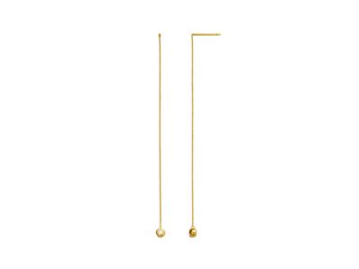 Ohrringe Kettenanhänger, Solitärdiamant 0,08ct, Gelbgold 18k