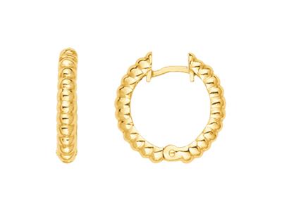 Creole Massiv Geriffelt 3 Mm, Innendurchmesser 13 Mm, Gelbgold 18k