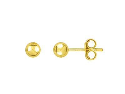 Ohrringe Kugel 5 Mm, Gelbgold 18k - Standard Bild - 1