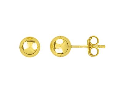 Ohrringe Kugel 7 Mm, Gelbgold 18k - Standard Bild - 1