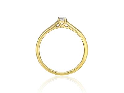 Solitärring, Diamant 0,15ct, Gelbgold 18k, Ringgröße 52 - Standard Bild - 2