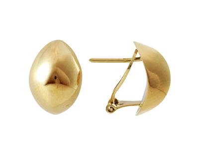 Kuppelformige Ohrringe, 10 X 15 Mm, 18k Gelbgold