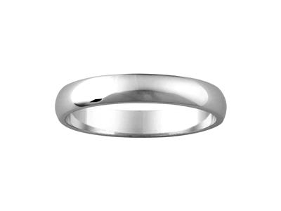 Trauring 1/2 Binse, 3,40 Mm, 18k Graugold, Finger 54 - Standard Bild - 1