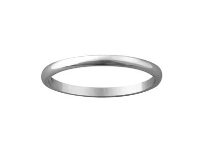 Trauring 1/2 Binse, 2,20 Mm, 18k Graugold, Finger 54 - Standard Bild - 1