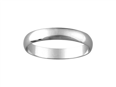 Bge Alliance 1/2 Jonc 4mm Or Gris 18k Doigt 60 - Standard Bild - 1