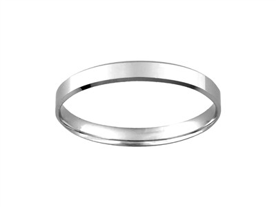 Bge Alliance Ruban 3mm Or Gris 18k Doigt 62 - Standard Bild - 1