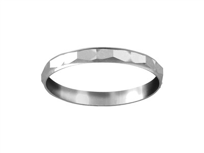 Bge Alliance Facettee 3,1mm Or Gris 18k Doigt 62 - Standard Bild - 1