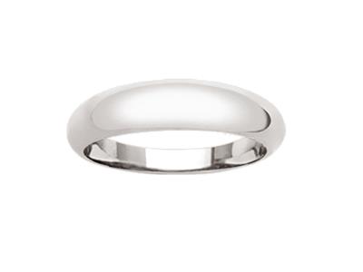 Bandring 5 Mm, Rhodiniertes 18 Karat Weigold, Ringgröe 56