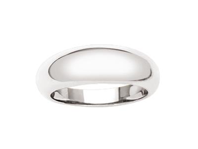 Bandring 6 Mm, Rhodiniertes 18 Karat Weigold, Ringgröe 54