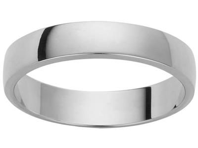 Ehering Bandform, 4,50 X 1,50 Mm, 18 Kt Weigold, Gröe 61