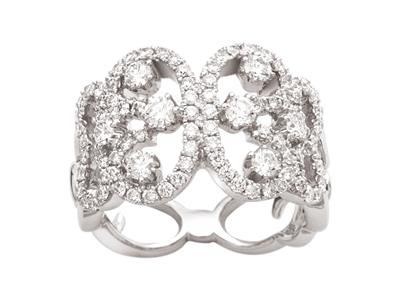 Ring Courbe, Diamanten 1,19ct, 18k Weigold, Finger 52