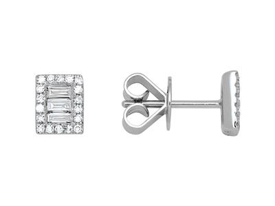 Ohrringe Rectangles, Diamanten 0,25ct, 18k Weigold