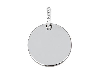 Jeton-anhänger Diamanten 0,04ct, Weigold 18k