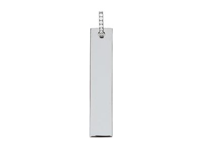 Anhänger Stange, Diamanten 0,04ct, 18k Weigold