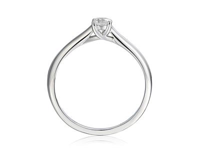 Ring Solitär, Diamant 0,20 Ct, Orgris 18k, Ringgröße 54 - Standard Bild - 2