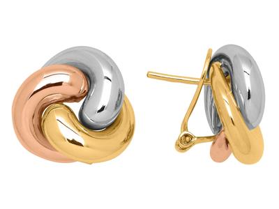 Ohrringe Tourbillons 17 Mm, Dreifarbiges Gold 18k - Standard Bild - 1