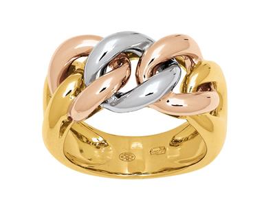 Ring Aus Gourmet-mesh, 3 Gold 18k, Finger 50