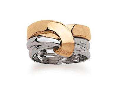 Ring Komma 10 Mm, 18k Bicolor Gold, Finger 52