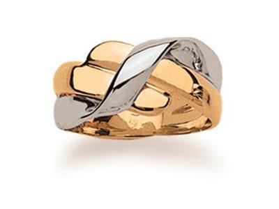 Ring Noeud, 18k Bicolor Gold, Finger 50