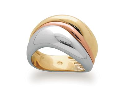 Ring Fantaisie 13 Mm, 18k Bicolor Gold, Finger 52