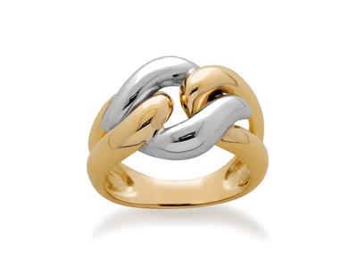 Durchbrochener Ring 14 Mm, 18k Bicolor Gold, Finger 52