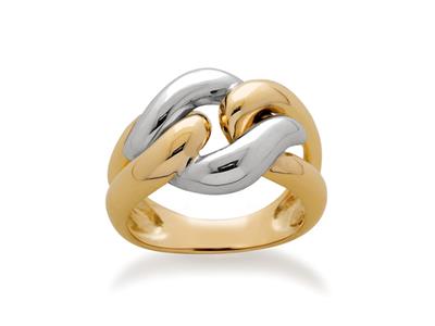 Durchbrochener Ring 14 Mm, 18k Bicolor Gold, Finger 54 - Standard Bild - 1