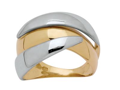 Ring 13 Mm, 18k Bicolor Gold, Finger 50