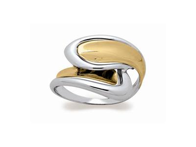 Ring 20 Mm, 18k Bicolor Gold, Finger 58