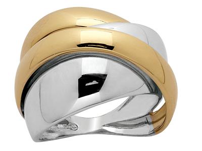 Ring 16 Mm, 18k Bicolor Gold, Finger 50