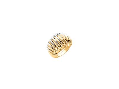Ring Jonc Massive étreinte, 18k Bicolor Gold, Finger 54 - Standard Bild - 2