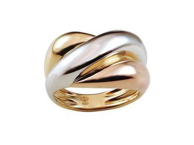 Ring Wellen 12 Mm, 3 Gold 18k, Finger 56