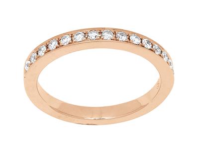 Trauring Diamanten 0,26ct, Rotgold 18k, Ringgröße 57 - Standard Bild - 1