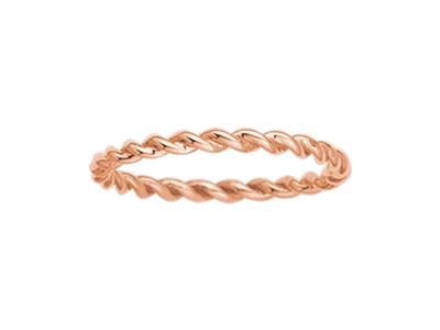 Ring Twist Tight Masive, 1,90 Mm, 18k Rotgold, Finger 56