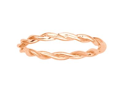 Massiver Twist-ring, 2 Mm, 18k Rotgold, Finger 52 - Standard Bild - 1