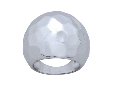 Ring Jonc Martelé, Silber 925 Rhodiniert, Finger 52 - Standard Bild - 1