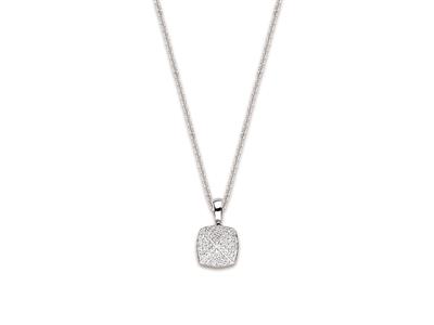 Pyramidenformiger Anhänger, Zirkonia, 16 Mm, 925er Silber, Rhodiniert