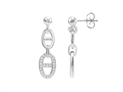 Bo Pendantes Mailles Marines Oxydes De Z. Ag 925 Poussettes