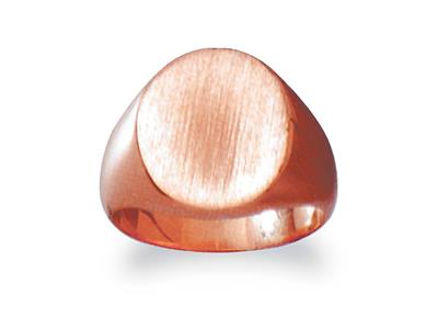 Chevaliere Massive 423/8 Tournee Or Rouge 18k Pour Armoiries 17 X 14,5mm Doigt 65 - Standard Bild - 1