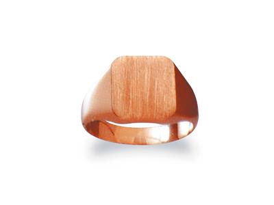 Massiver Siegelring Für Den Finger,oberfläche 12 X 11 Mm, 18k Rotgold . Ref. 33, Ringgröe 50