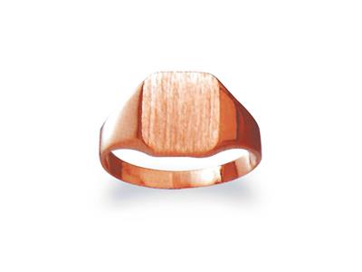 Massiver Siegelring Für Den Finger,platte 10 X 9 Mm, 18k Rotgold. Ref . 35, Ringgröe 70