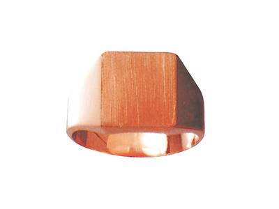 Massiver Siegelring Für Den Finger,platte 12 X 10 Mm, 18k Rotgold. Re F. 4238, Ringgröe 50